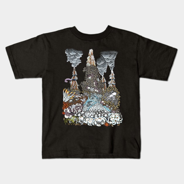 Antarctica Hydrothermal Vent Kids T-Shirt by NocturnalSea